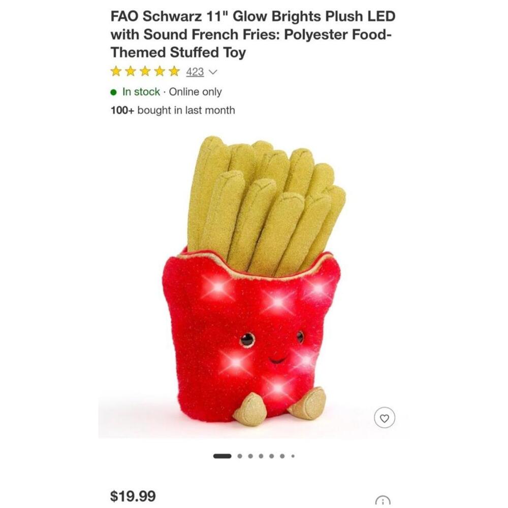 FAO fries plush, lights and sound!